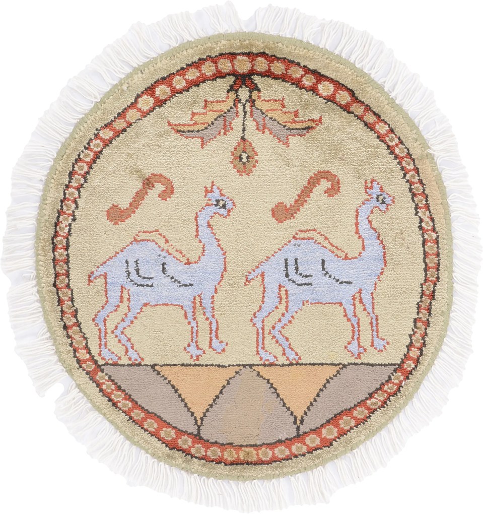 Agra Tappeto orientale 50x50 (Indian) Annodato A Mano
