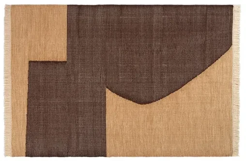 Forene Tappeto 140x200 Tan/Chocolate - Ferm Living