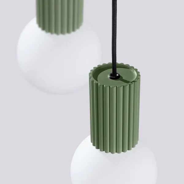 Sollux SL.1725 - Lampadario a sospensione con filo HALO 3xG9/8W/230V diametro 25 cm verde