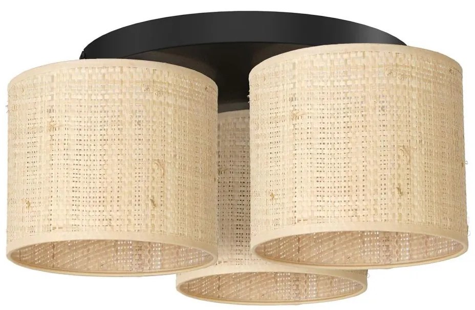 Lampadario a plafone RATTAN 3xE27/60W/230V rattan