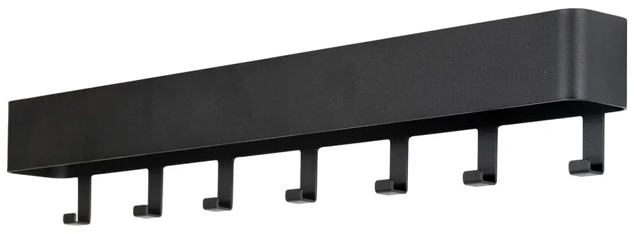 Appendiabiti da parete in metallo nero con ripiano Dax Play - Spinder Design