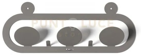 Appendiabiti di design frog fango in ferro 40x15,5h cm