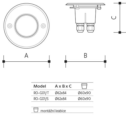 Lampada LED da incasso da esterno ROAD LED/0,5W/230V IP67 3000K