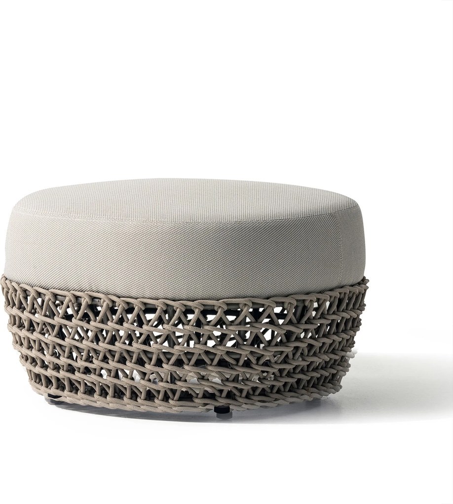 ATREIDES - pouf da esterno in alluminio e corda