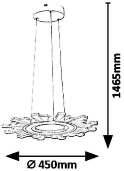 Rabalux 6210 - Lampadario LED a sospensione con filo FELICITY LED/30W/230V