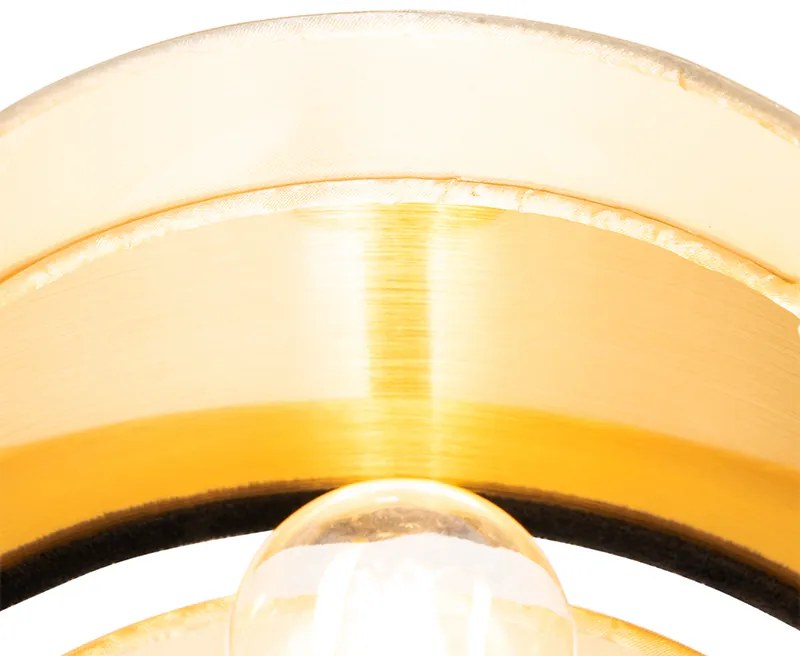 Lampada da tavolo moderna nera con oro - Elif