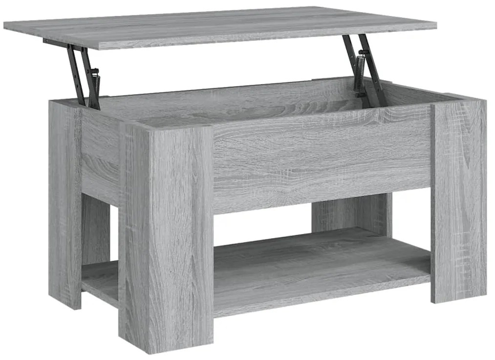 Tavolino da salotto grigio sonoma 79x49x41 cm legno multistrato