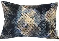 Cuscino 40x60 cm in velluto effetto serpente