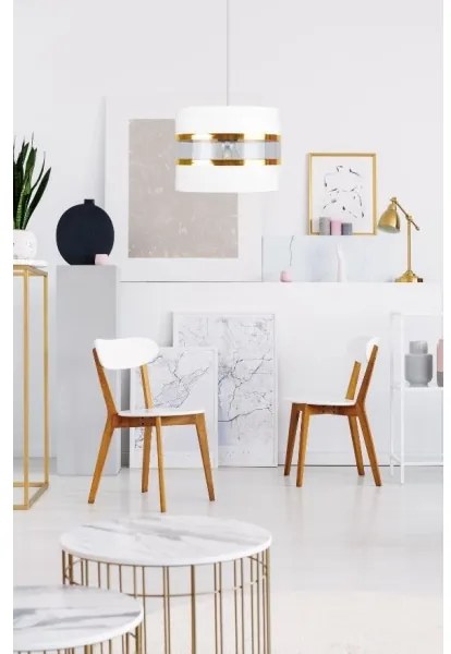 Lampadario a sospensione con filo LIND 1xE27/60W/230V bianco