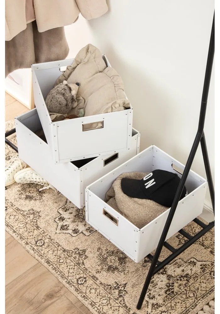 Scatole di cartone bianche in set da 3 Ture - Bigso Box of Sweden