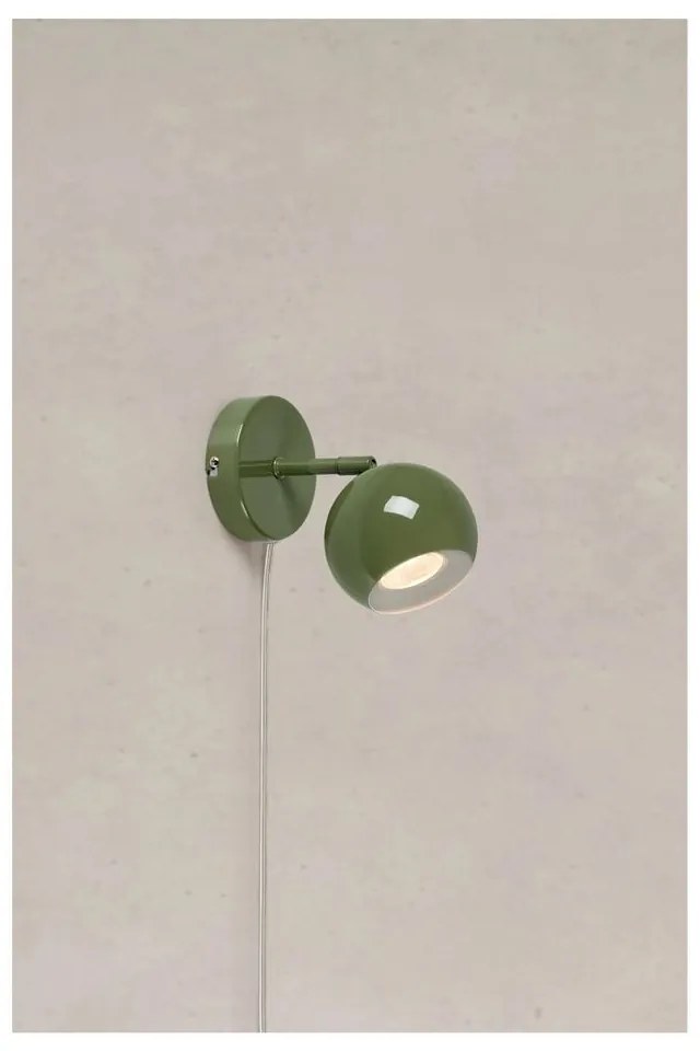 Lampada da parete verde con alimentazione a corrente Pop – Markslöjd