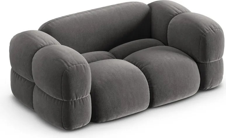 Divano grigio con rivestimento in velluto 180 cm Loretto – Cosmopolitan Design