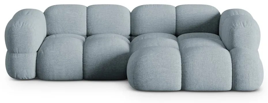 Divano angolare azzurro (con penisola a destra/con chaise lounge) Loretto – Cosmopolitan Design