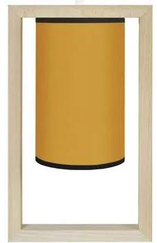 Tosel  Lampadari, sospensioni e plafoniere Lampada a sospensione tondo legno naturale e giallo  Tosel