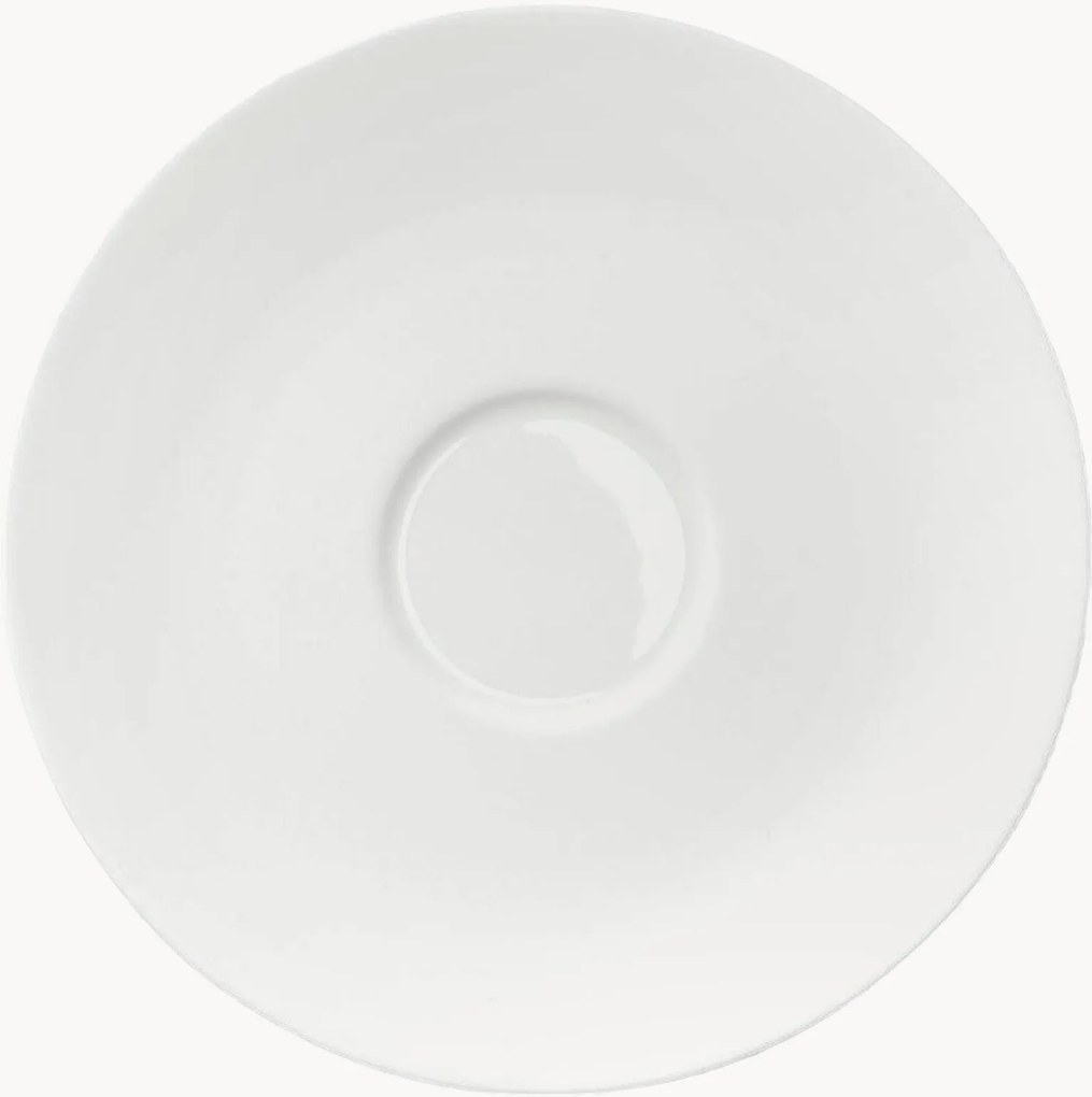 Set di 6 piattini in Fine Bone China Cross White