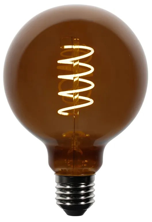 Set di 5 lampadine LED E27 dimmerabili G95 marroni 4W 120 lm 1800K