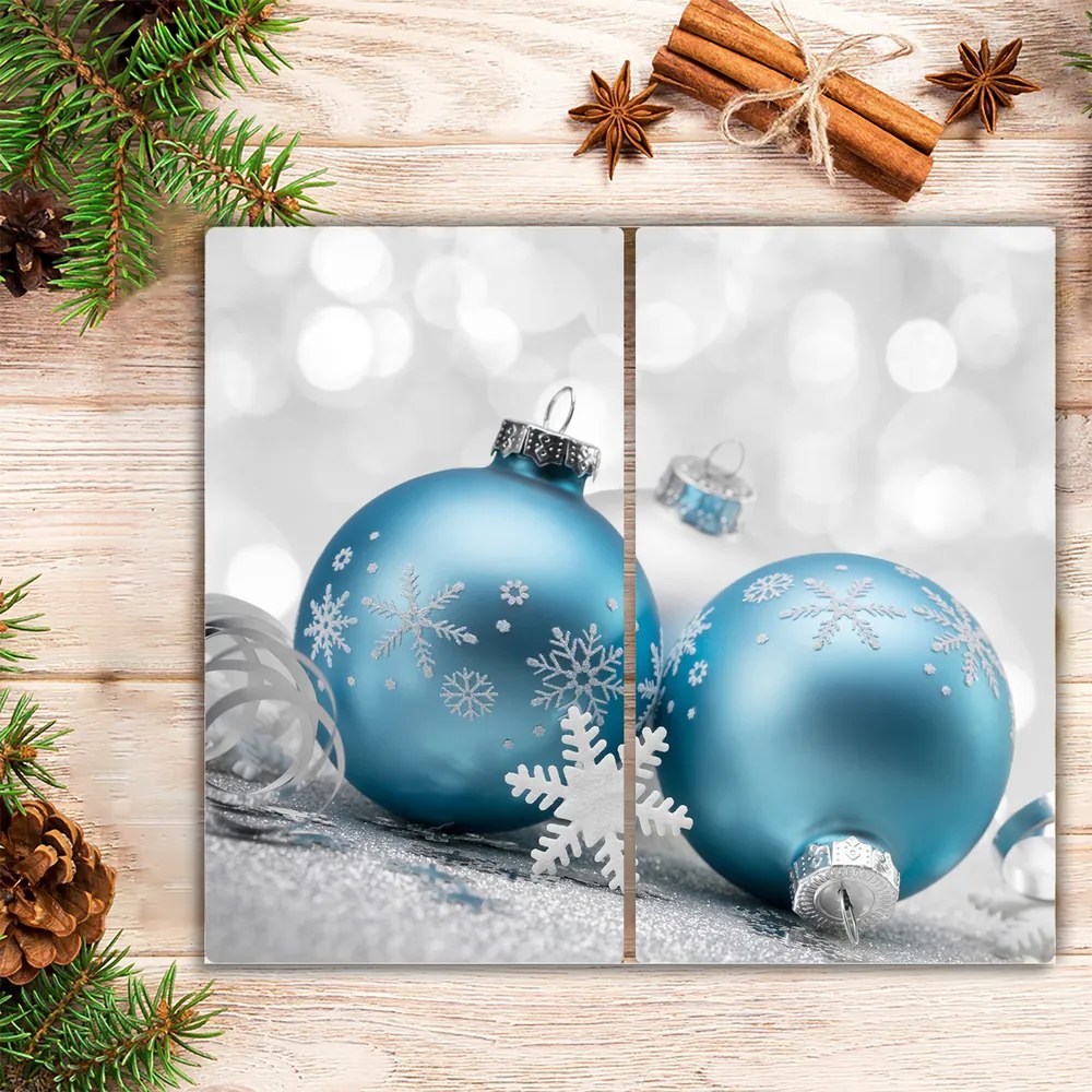 Tagliere in vetro temperato Palle di Natale Inverno Decorazioni di Natale 60x52 cm