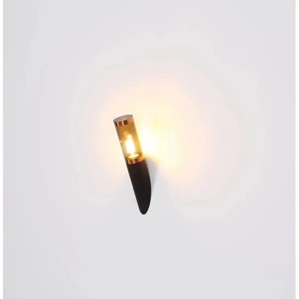 Globo 3157BC - Applique da esterno BOSTON 1xE27/23W/230V IP44 nero/rame