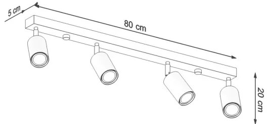 Sollux SL.1042 - Faretto BERG 4xGU10/40W/230V