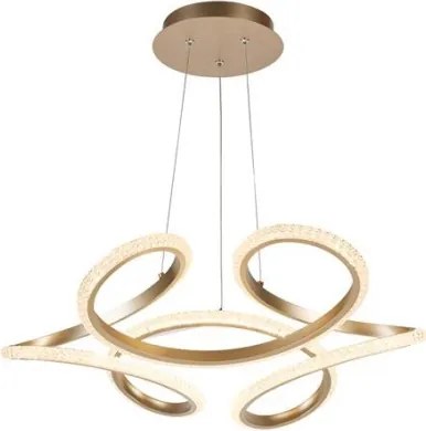 Searchlight 66110CP - Lampadario LED dimmerabile a sospensione con cavo DOODLE LED/40W/230V ottone