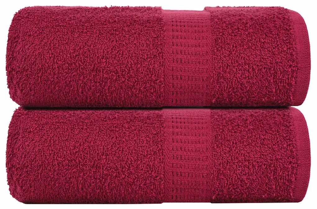 Asciugamani Per Sapone 2 Pz Bordò 30x30 Cm 360 G/m² 100% Cotone /