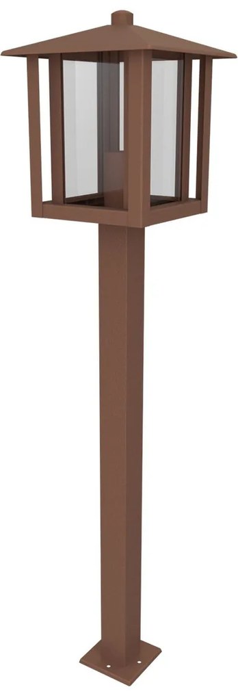 Paletto da Giardino Corten 80cm Acciaio INOX Base E27 - Serie PILLAR