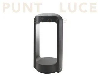 Ges450c- paletto in alluminio grigio antracite ip65 a led 3000k 120...