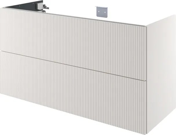 Mobile da bagno porta lavabo Neo Groove L120 X P48 X H70 due cassetti lino