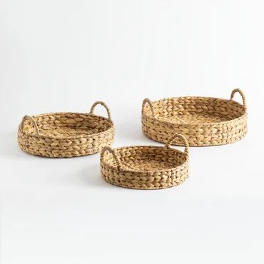 Set di 3 cestini Vilena Naturale - Sklum