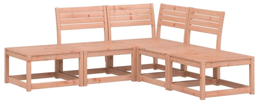 Set divani da giardino 5 pz in legno massello di douglas