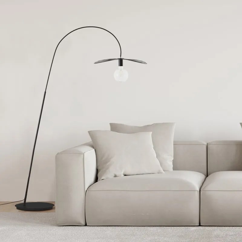Lampada da terra Evora in acciaio, H 170 cm, E27 MAX60W INSPIRE