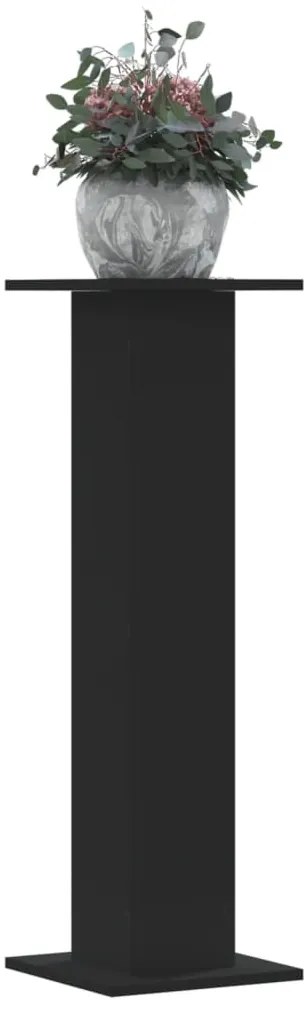 Supporti Per Piante 2 Pz Neri 30x30x95 Cm Legno Multistrato /