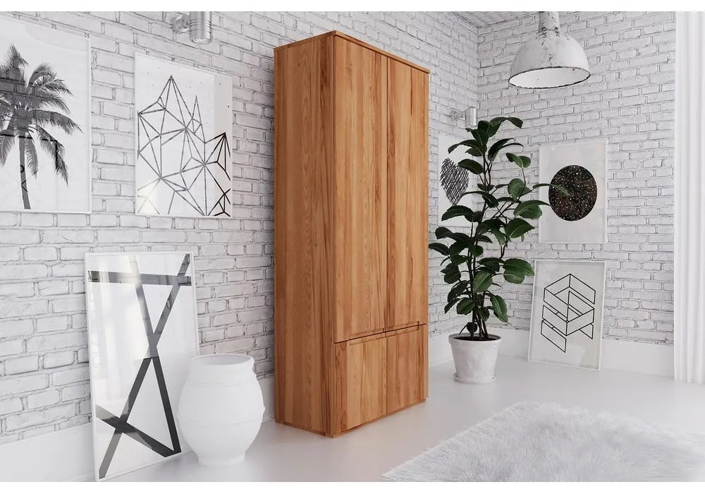 Armadio in legno di faggio 90x206 cm Vento 2 - The Beds