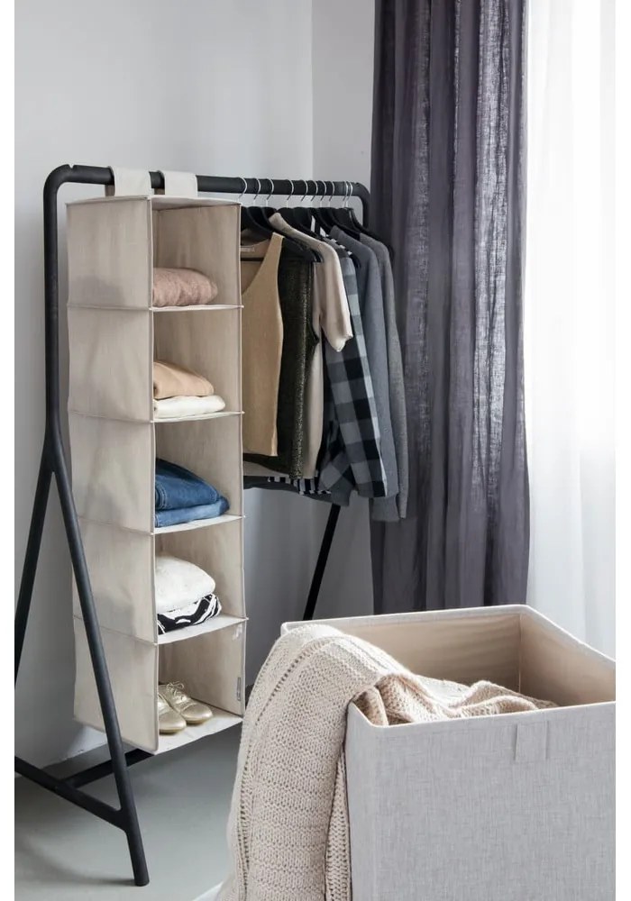 Scatola portaoggetti beige Cube - Bigso Box of Sweden