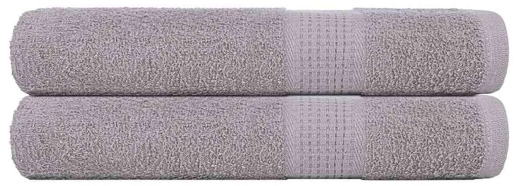 Asciugamani 2 Pz Grigio 100x200 Cm 360 G/m² 100% Cotone /