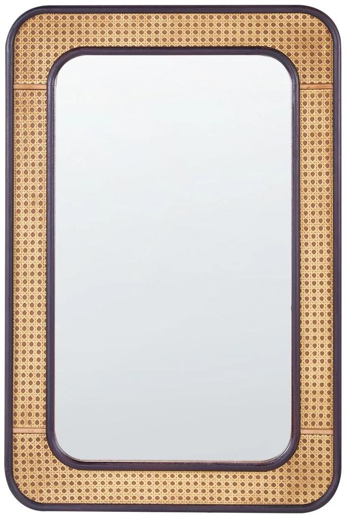 Specchio nero 60 x 90 cm BERNAS Beliani