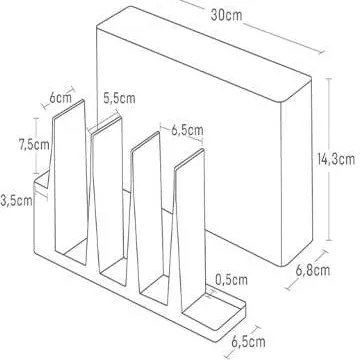 Supporto in metallo per utensili da cucina Tower - YAMAZAKI