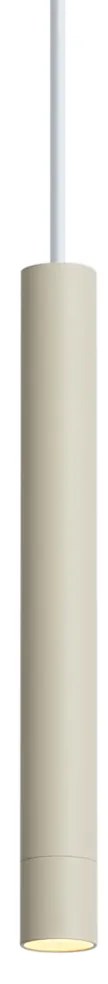 Lampada a sospensione moderna beige e bianca per sistema a binario monofase - Iconic Frini