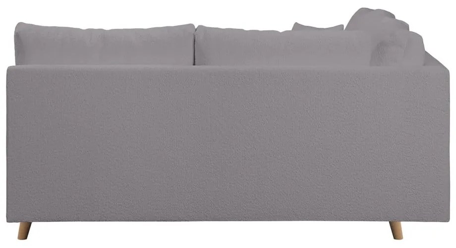 Divano angolare grigio scuro in tessuto bouclé (angolo destro) Ariella - Ropez