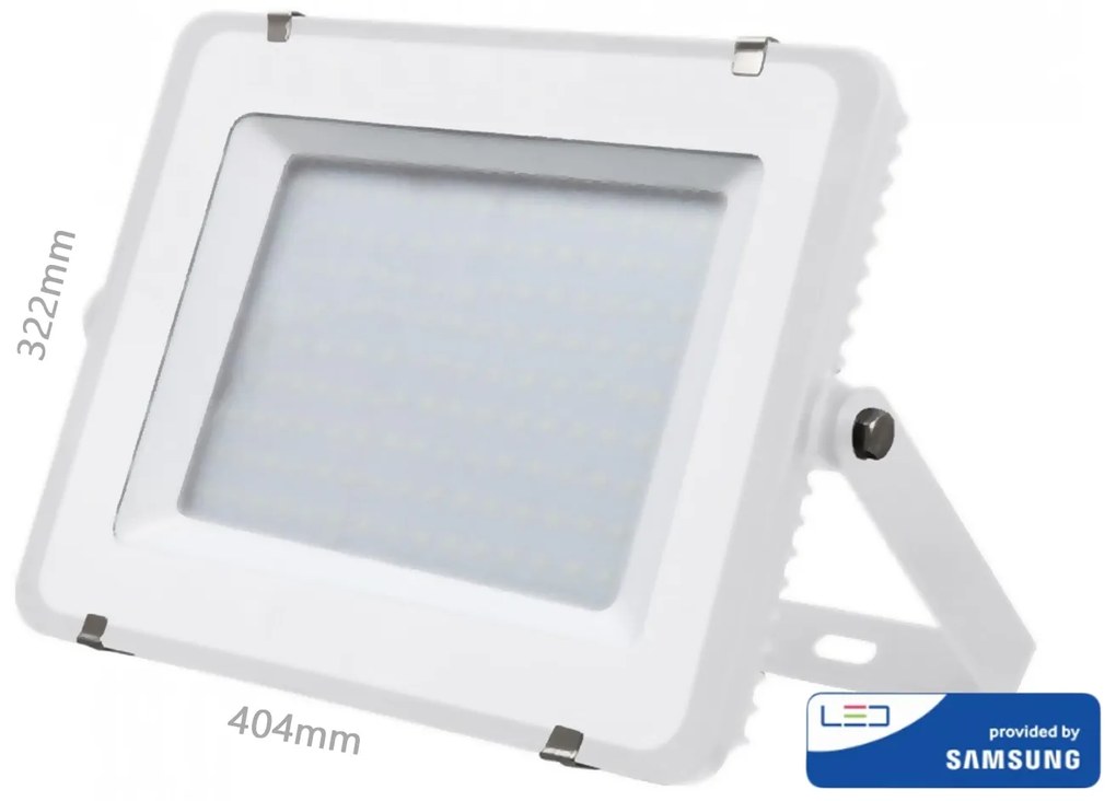 Faro Led Flood Light 150W IP65 Bianco Neutro Super Slim 52mm Carcassa Bianca Samsung Garanzia 5 Anni SKU-479