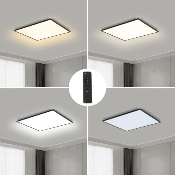 Brilagi - Pannello LED dimmerabile SLIMFRAME LED/36W/230V 45x45 cm nero + telecomando