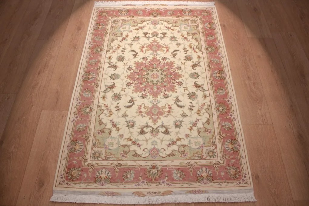Tabriz Tappeto 150x100 (Iran) Annodato A Mano