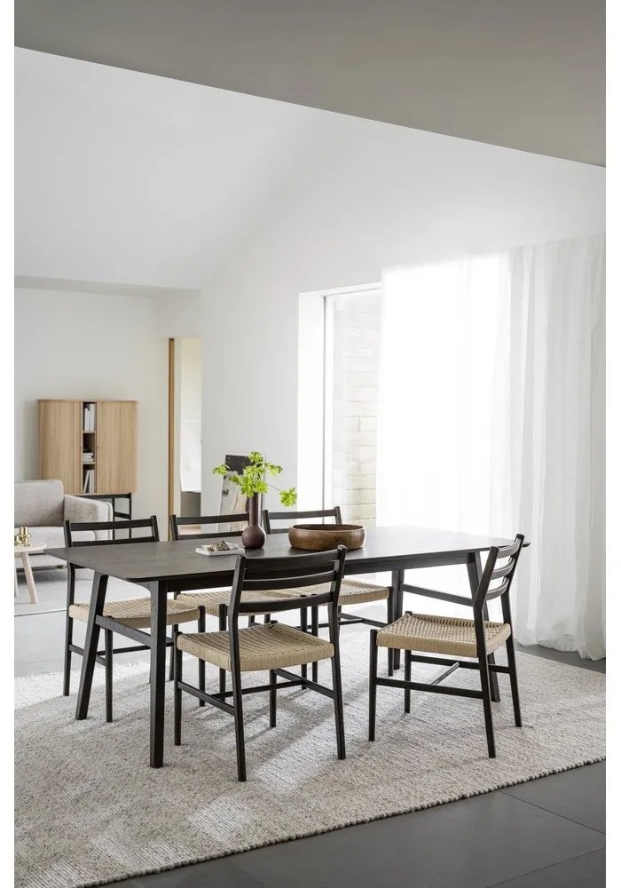 Sedie da pranzo in marrone scuro-naturale in set di 2 pezzi Harlan - Rowico