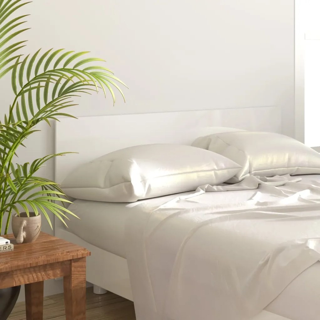 Testiera Per Letto Bianco Lucido 160x1,5x80cm Legno Multistrato /