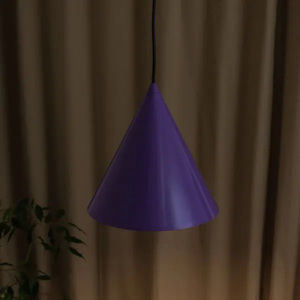 Lampadario a sospensione con cavo ETNA II 1xE27/15W/230V Ø 25 cm, viola