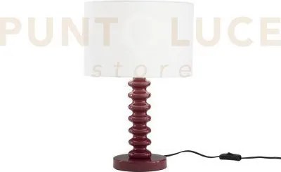 Lume sultan rosso in metallo e paralume in velluto 1 luce attacco e...