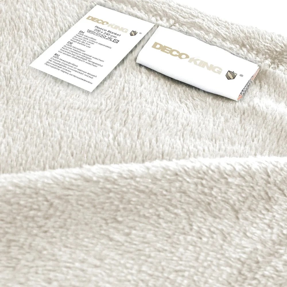 Coperta in microfibra in crema Mic, 220 x 240 cm - DecoKing