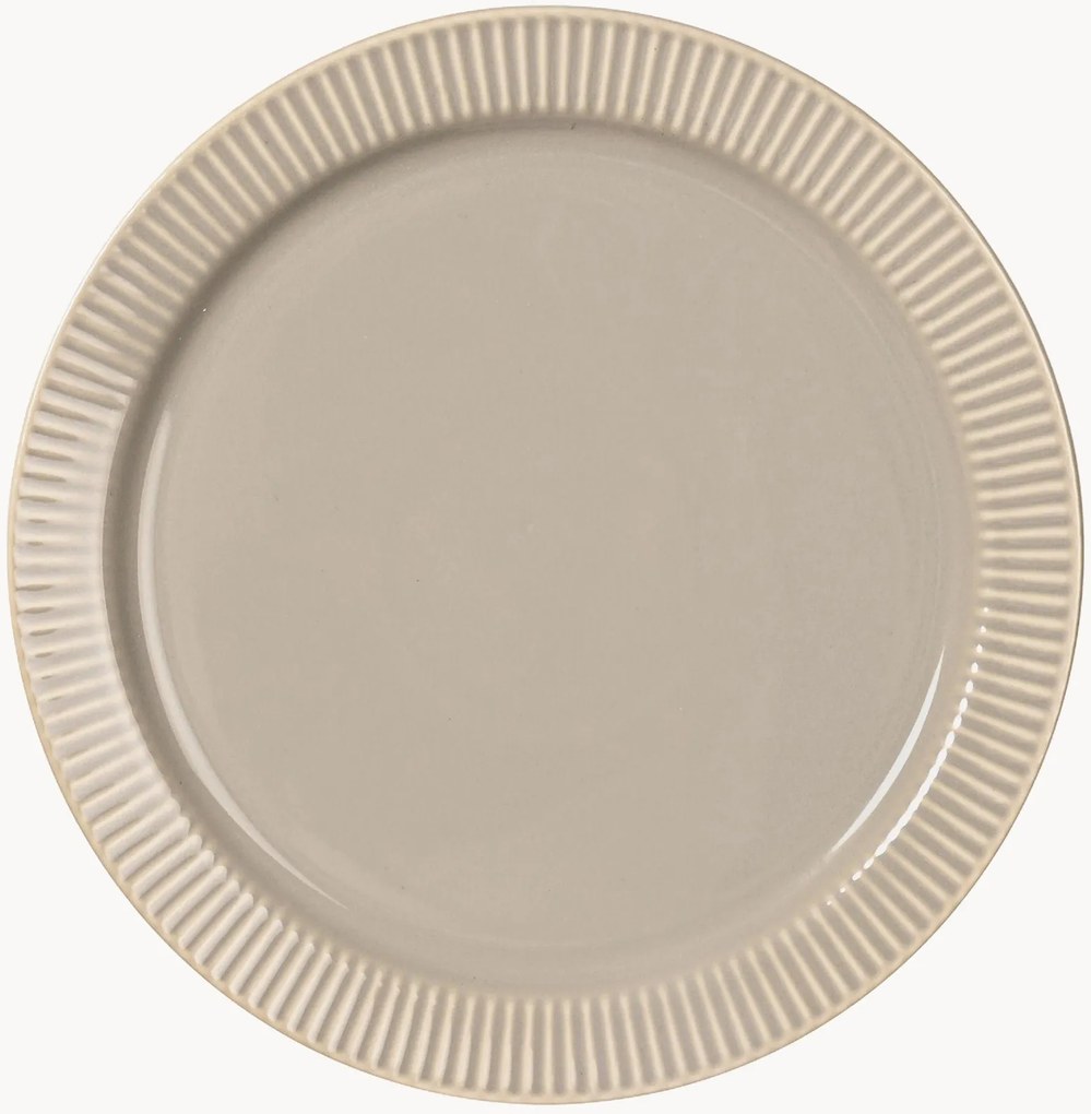 Set di 6 piatti da dessert in New Bone China Inka