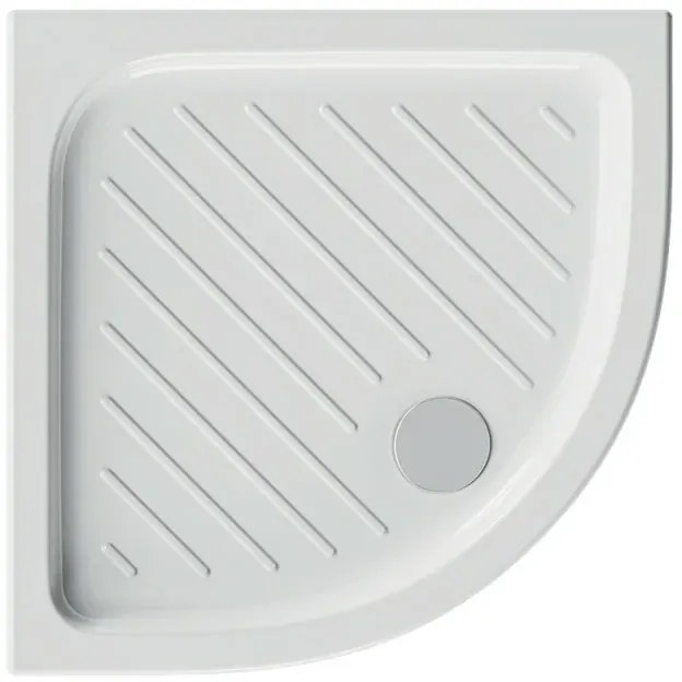 Piatto doccia 80x80 semicircolare in ceramica bianco Dolomite Gemma