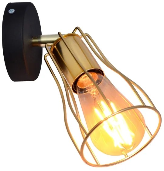 Faretto da parete TUBE 1xE27/15W/230V oro/nero